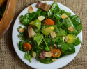 Thumbnail image for Cooking from Diane Cu and Todd Porter’s Bountiful Cookbook and their Spinach and Bacon Salad with Avocado Vinaigrette